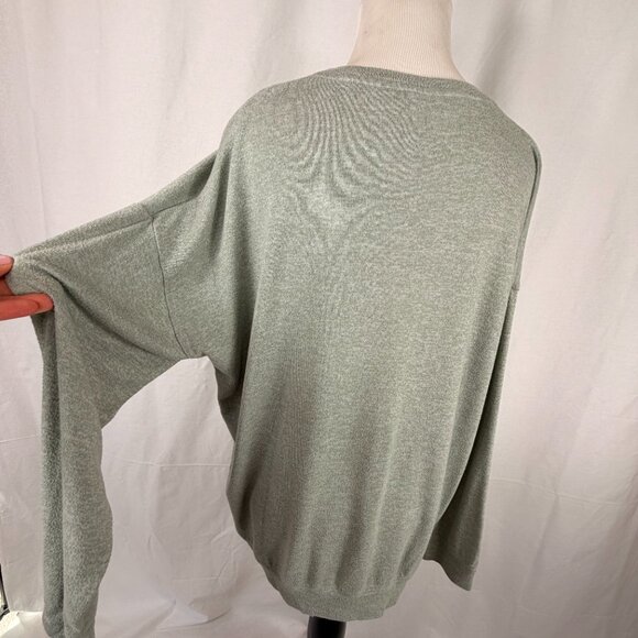 Athleta Women's Long Sleeve Oversized Top | Heather Light Green | Medium - Picture 5 of 9